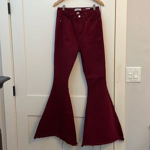 Judy Blue Maroon Super Flare Pants